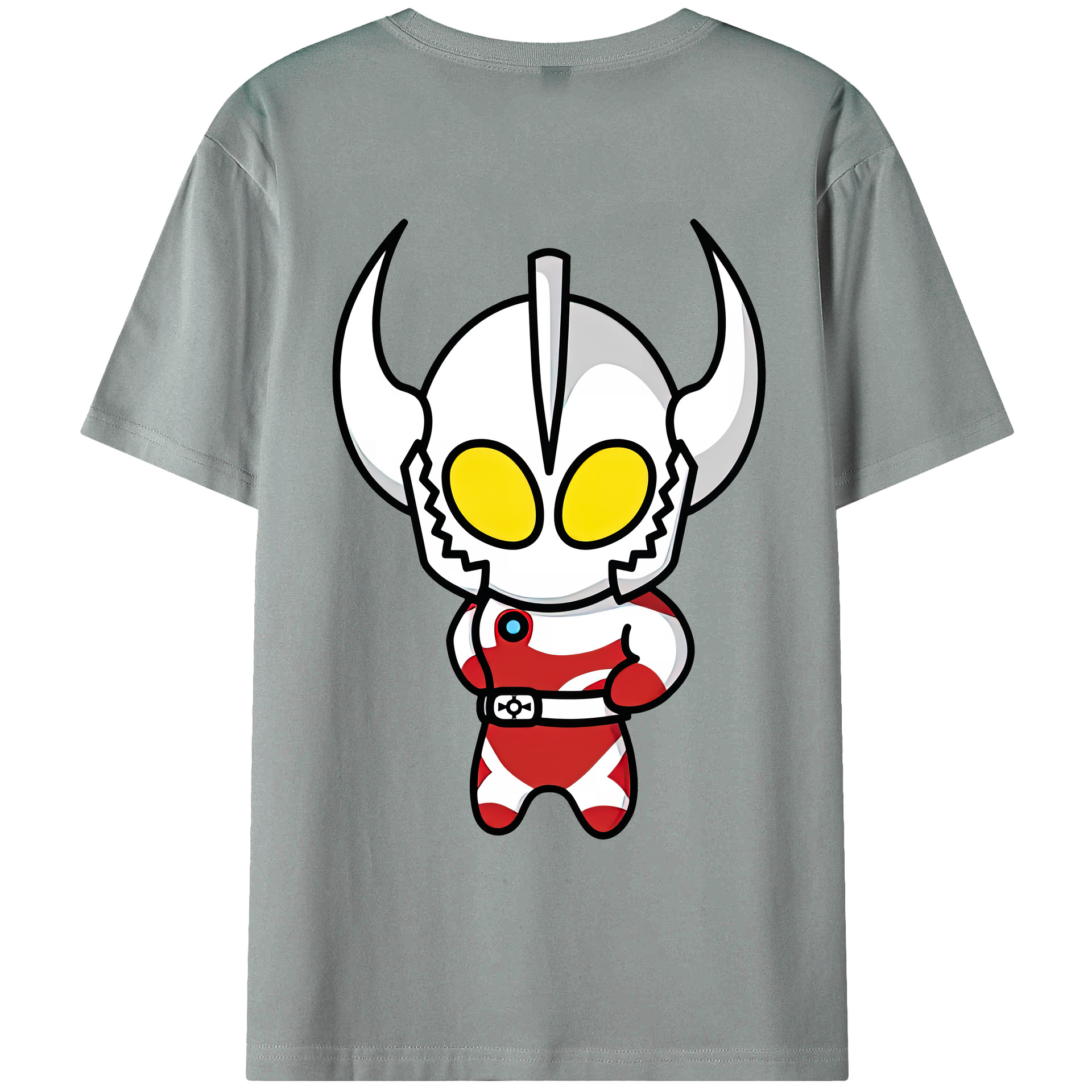 （画像用） ウルトラマン Ultraman 綿100％ メンズ半袖Tシャツ（バックプリント） 通気性
